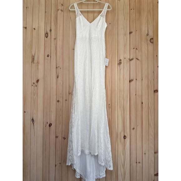 NWT Lulus Beloved Eternity White Lace Sleeveless Backless Maxi Dress Bride Sz XL - Picture 2 of 9